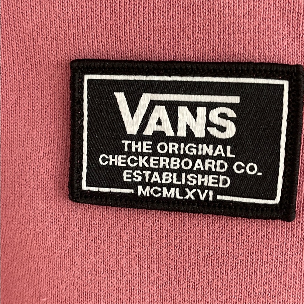 Vans Pink and Black Checkered Women's Hoodie - Picture 4 of 5